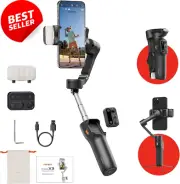 X3 Gimbal Stabilizer 3-Axis Smartphone Stabilizer Detachable Remote, AI Tracker