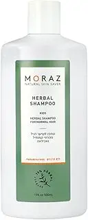 Moraz Kids Herbal Shampoo - Tear Free Shampoo for Kids - Strengthens Hair and Roots - Achillea and Chamomile Blend with Light Natural Scent - 17 oz