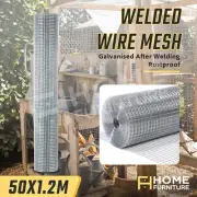 50M Roll Welded Wire Mesh Animal Fence Graden Chicken Pet Coop Aviary Fencing