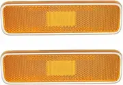 I-Match Auto Parts Left Driver and Right Passenger Front Parking Light Lens and Housing Replacement for 1972-1993 Dodge Full Size Pickup CH2550101 CH2550101 116-01088L 116-01088L Set of 2