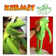 KERMIT HAND PUPPET TOY RANA RENE MUPPET SESAME STREET ELMO TITERE JUGUETE MUÑECO