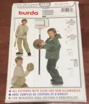 Burda Sewing Pattern 9860 Boys Jackets & Pants Size 7- 14 UNCUT