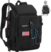 Fishing Tackle Backpack with Rod & Gear Holder, Lightweight Fishing Tackle Stora