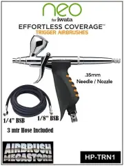 Iwata Neo Airbrush HP.TRN1 .35mm Inc: 3mtr Braided Hose + Free Insured Post