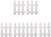 BESPORTBLE 3sets White Garden Picket Fence Outdoor Decorative Kit Lawn Protective Barrier 2pcs*3