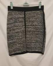 Ann Taylor Outlet Pencil Skirt Women XS Petite Black White Knee Length Pull On