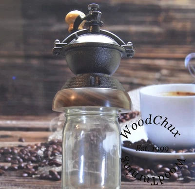 Handmade Crank Walnut Wood Wooden Manual Coffee Bean Grinder Grinding Mill 362