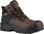 [PROOF comfort&safety] PROOF COMFORT & SAFETY - Work Shoes, Leather Work Boots, Made of Microfibre, High Boots, Ideal for Low Temperatures, Polyurethane Sole, Protects Against Injuries, Size: 35-50, Black, 40 EU