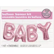 Baby Pink Letter Balloon Banner Kit