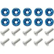Aeroflow Billet Dress Up Fender Bolt 10 Pack 5/16 UNC UHL 25mm Blue - AF64-4371