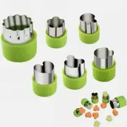 9pcs Stainless Steel Fruit Vegetable Cutter Shapes Set Mini Cookie Slicer Mold