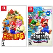 Super Mario RPG & Super Mario Bros. Wonder Nintendo Switch Bundle Factory Sealed