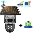 6K 12MP Solar Camera 4G SIM Card Wifi Smart Home Security Protection Outdoor IP
