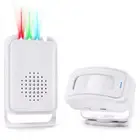 Secure Wireless Motion Sensor & Receiver Door Alarm System Anti-thief 113dB loud