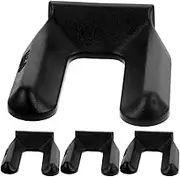 FOYTOKI 4Pcs Caster Stoppers Clamping Slot Wheel Fixators Plastic Furniture Feet Caps for Chair Wear-Resistant Floor Protectors Non-Slip Design for Piano Keys and Rolling Furniture