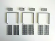 Scale 1:60 - 1:64 Garage doors and windows for Diorama modelling Diorama parts
