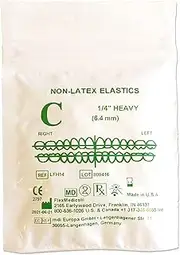 Ultra Non Latex Orthodontic Elastics 1/4 6.0oz X-Heavy C -100 Elastics 6 oz