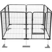 aivituvin Dog Pens Outdoor+Indoor Portable Pet Puppy Playpen Durable Steel