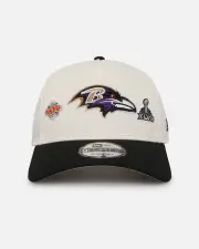 [New Era] New Era Baltimore Ravens 'Super Bowl Logos' 9forty A-frame Snapback Chrome - Size ONE ONE Chrome