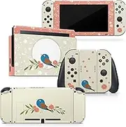 Tacky Design Bird Skin Compatible with Nintendo Switch Skin - Premium Vinyl 3M Pastel Nintendo Switch Stickers Set - Switch Skin for Console, Dock, Joy Con - Decal Full Wrap
