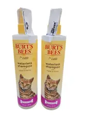 2 Bottles Burt's Bees for Cats Natural Waterless Shampoo with Apple and Honey
