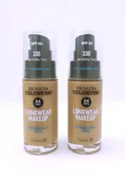 2 x Revlon ColorStay Longwear Makeup Normal/Dry Skin 330 NATURAL TAN