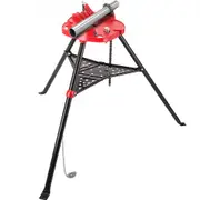 VEVOR Tripod Pipe Chain Vise Stand 1/8" to 6" w/ Steel Legs & Rubber Mounts Bib