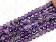 2mm Large Hole Natural Purple Amethyst Beads, 6x10mm Rondelle Faceted Amethyst,