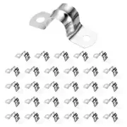 30pcs 5/8" 16mm Conduit Clamp, M16 U Tube Pipe Strap Clamp, Stainless Steel