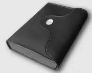 book jacket cover slipcase cow leather fit for 21x14.5x3cm customize black W15