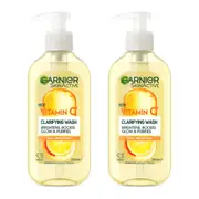 Garnier SkinActive Vitamin C Clarifying Wash 200ml – Pack of 2