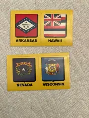 Post Cereal Premiums State Flag Stickers Gag Inc. Kelloggs NV WI AR HI
