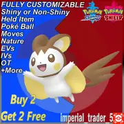 Pokémon Sword and Shield ✨ Shiny Emolga ✨ W/ Best 6IV Customizable