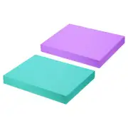 2Pcs Non-Slip TPE Foam Balance Pad Yoga Mat 15.7x13x2 Inch, Lime Green/Purple