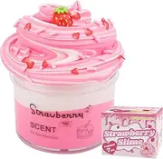 Strawberry Butter Slime 200g - Scented Slime Set Toys - Cute Preppy Accessories for Girls, Boys & Kids - Cool Birthday Gifts for Teen Girls, Party Favors & Christmas Stocking-F
