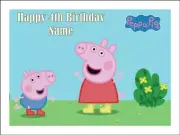 Peppa Pig Cake Toppers Edible Icing Birthday Cake Decoration