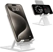 VULKIT Phone Stand for Desk, Tablet Stand for Tablets Under 11 Inches, Adjustable Height & Angle, Foldable & Portable, Multiple Fits for Most Phones Series