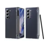 Hinge S Pen Holder Protection Case with Stylus for Samsung Galaxy Z Fold 6 5 4 3