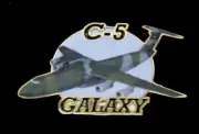 C5 GALAXY MAC TRANSPORT LAPEL HAT PIN UP US AIR FORCE ANG MILITARY AIRLIFT CMD B