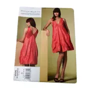 Vogue Pattern V1175 Donna Karan Collection Dress V-Neck Size 14 to 20 Sew Uncut