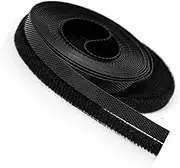 Zhooooonglf Extremely Thin and Soft Strong Doll Clothes Hook and Loop Tape Fasteners 3m x 6mm About Sewing Type Back Without Adhesive Doll Clothing Accessories（Black