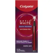 Colgate Optic White Overnight Teeth Whitening Treatment Pen, 1 Pen, Contains Hydrogen Peroxide, Enamel Safe