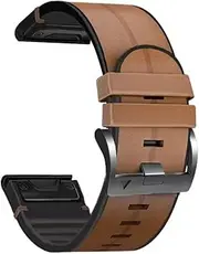 [KAVJU] Leather Watchband For Garmin Fenix 5 Plus 6 Pro Forerunner 935 945 Approach S60 S62 Band Watch Quick Release Wrist Strap Belt