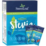 Organic Stevia Packets - Zero Calorie Stevia Powder, No Bitter Aftertaste, Sugar