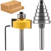 Rabbet Router Bit 1/4 Inch Shank with 6 Bearings Set Rabbeting Router Bits - ...
