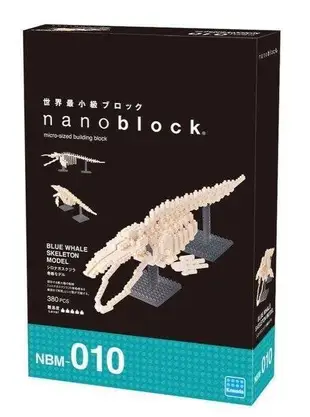 河田積木 kawada nanoblock NBM-010 藍鯨骨架模型