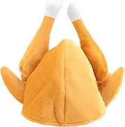 Turkey Hat Funny Adults Hat Thanksgiving Day Funny Plush Roasted Turkey Hat Party Festival Costume Caps