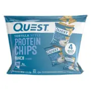 New Quest Original Style Tortilla Protein Ranch Salad Chips 4.5oz (1 Bag)