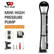 WEST BIKING Schrader Presta Valve Bicycle Hand Pump Tire Inflator 140PSI Silver