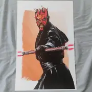 DARTH MAUL by TONY SANTIAGO Star Wars 11x17 Poster ART PRINT